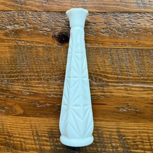 Milk Glass 9" Starburst Bud Vase